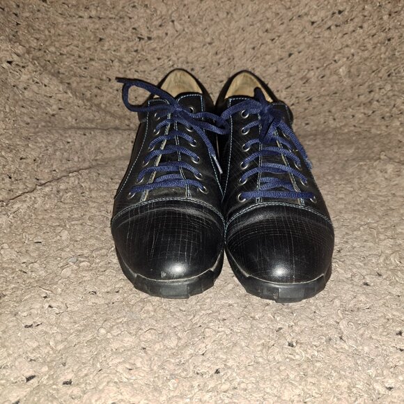 JOHN FLUEVOG-Know The Future Decide Well Today-Black Leather-Lace Up-Sz 11-EX - Picture 3 of 9